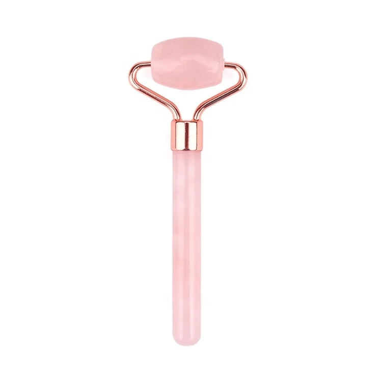 Wholesale Private Label Beauty Anti Aging Small Massage Pink Jade Roller for Eye Rose Quartz Eye Roller