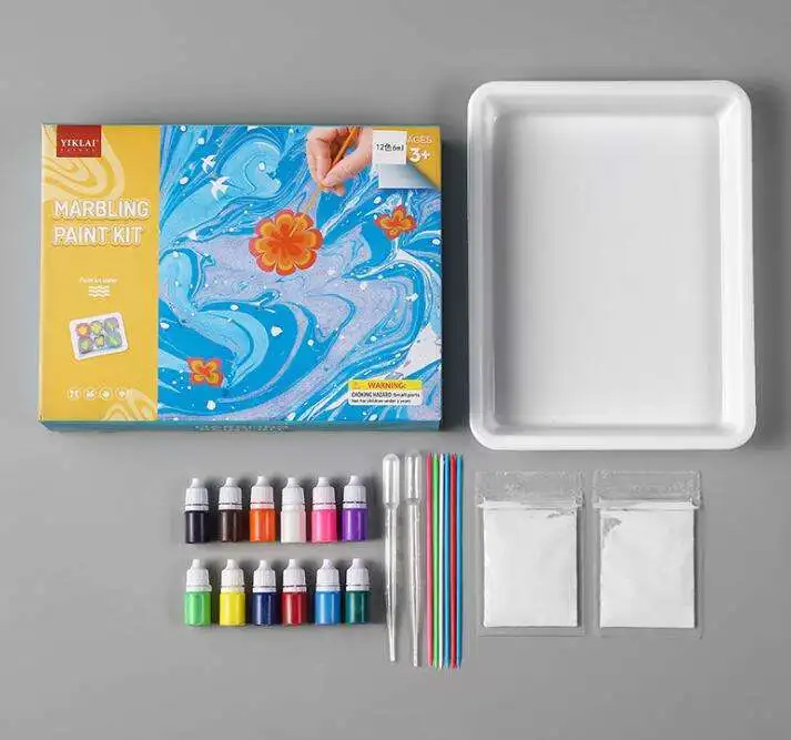 Bview Art Non-Toxic Water Art Paint Water Marbling Paint Kit For Kids
