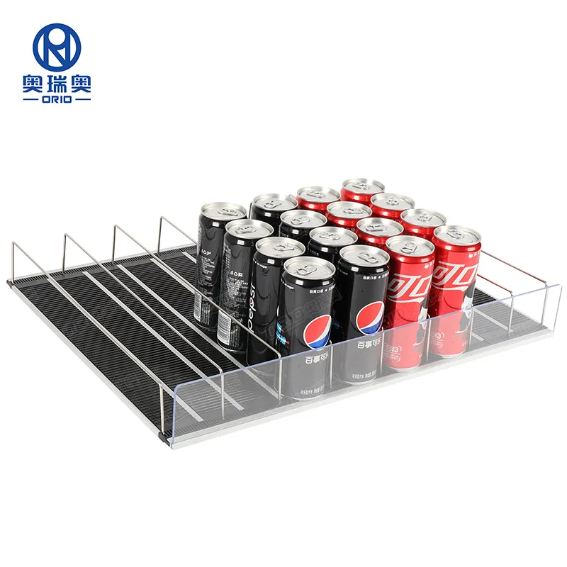 Cooler Beverage Display Shelf Pushers And Dividers Retail Shelf Pusher Racks