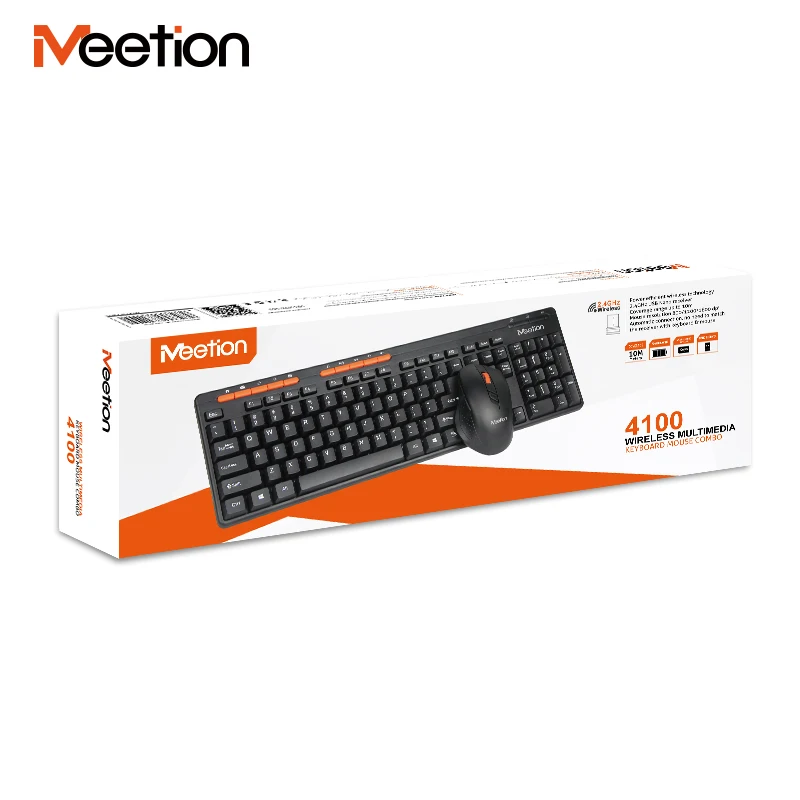 MT-4100 Standard Cheap Wireless Keyboard and Mouse Combo for Desktop Laptop