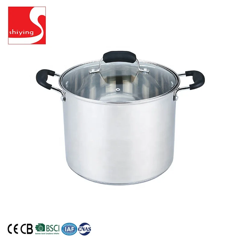 SY-Kitchenware Induction Base Safe stockpot set, wholesale stainless steel stock pot set with Cover