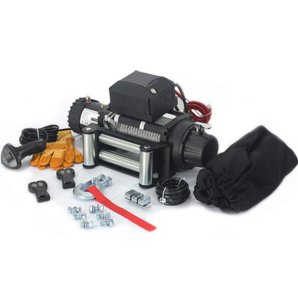 IP67 Waterproof 12v 4x4 Steel Cable Electric Winch 13000 lb.Load Capacity Offroad Winch