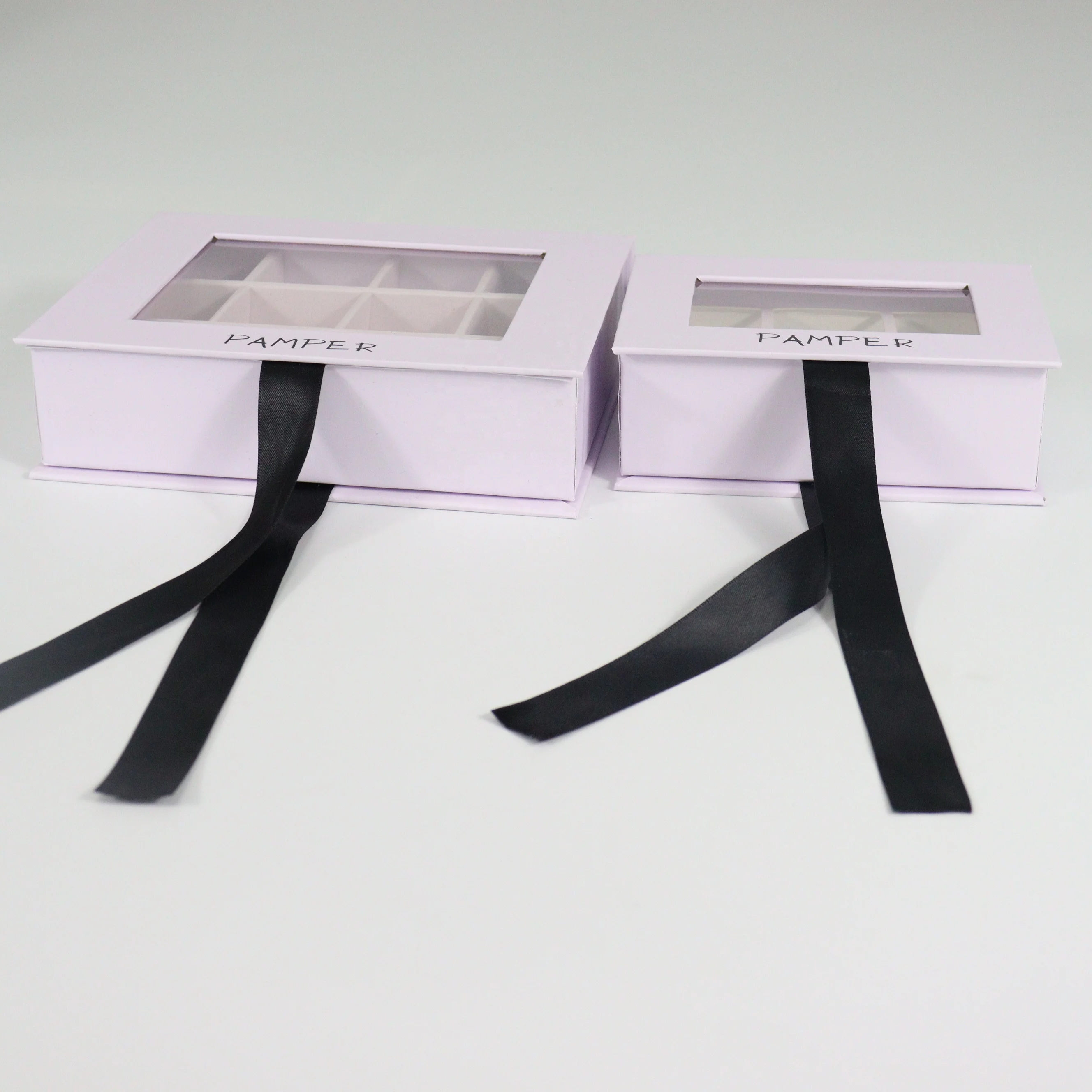 Custom makeup Blender Sponge set Packaging magnetic Box luxury beauty egg cardboard box with clear window