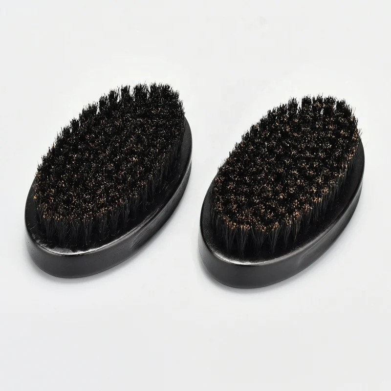 Оптовая продажа черная щетка для бороды Профессиональная деревянная ручка 100% щетина кабана формирования