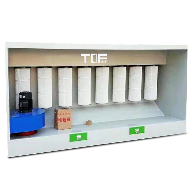 Manual electrostatic powder coating Booth with powder recycling function