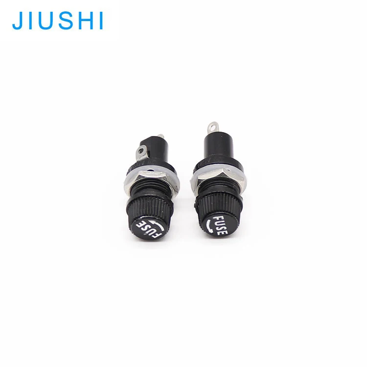 High quality BLX-1 type glass tube fuse holder 5*20 diameter Black  mounting hole 12mm up snail Wenzhou