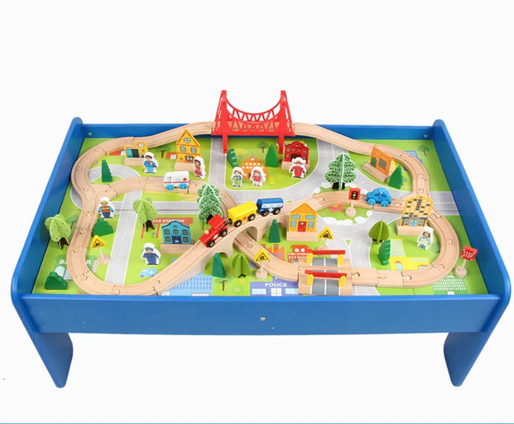 
Hot sell wood snatch block set toy table 