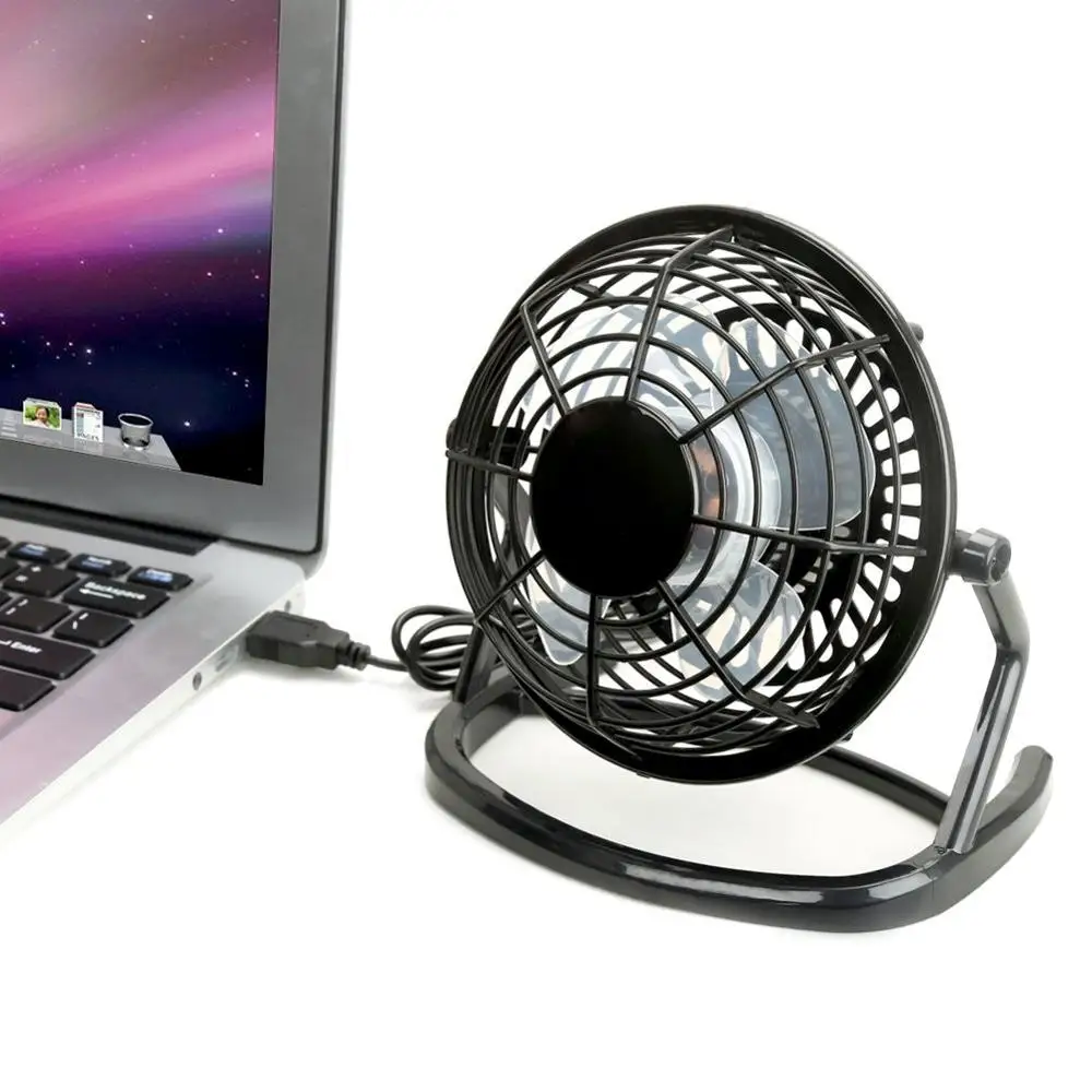 USB Mini Desktop Office Fan with 360 Rotation USB Fan for PC Computer Laptop