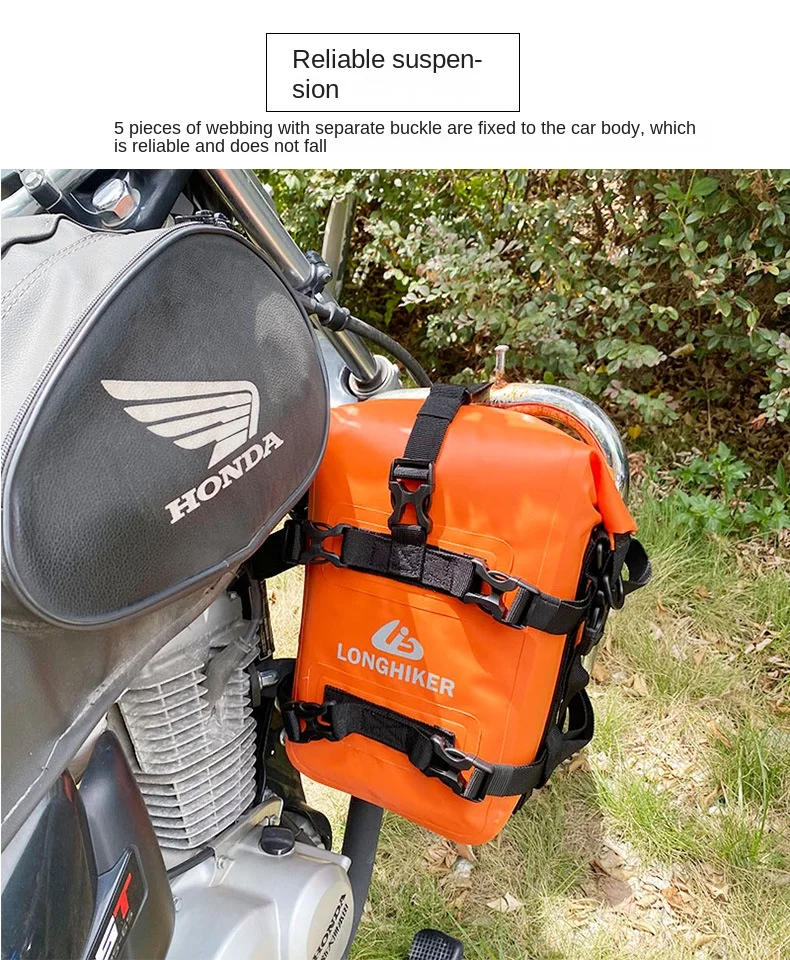 Motorcycle  Bars Pack Waterproof Side Bag  Pannier Bag Tail  Bumper Bag