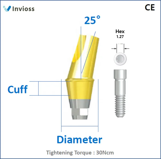 Дентиум 25 угловой Abutment/совместим/Одобрено CE