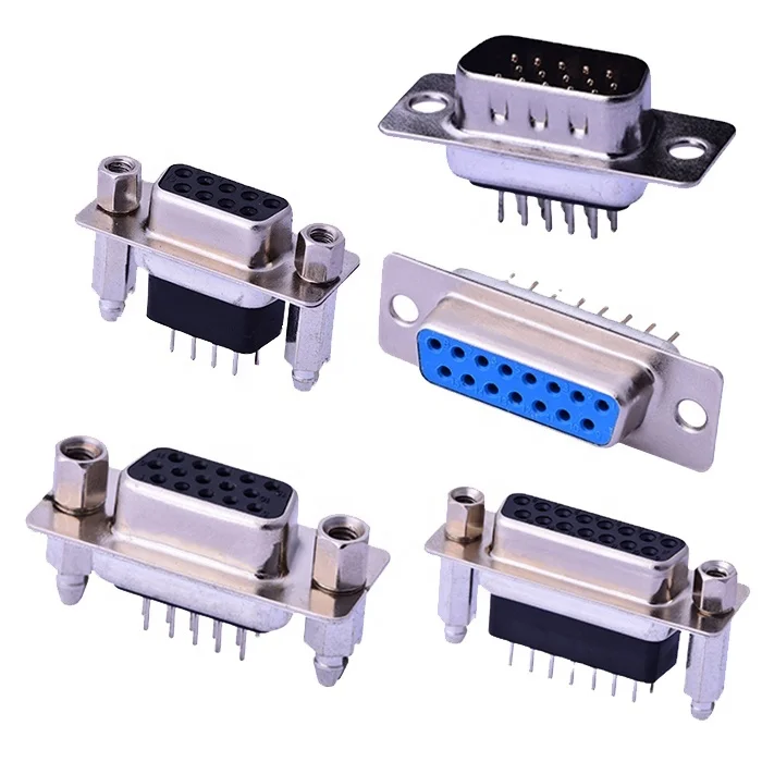 Db9 Db15 Db25 9 15 25 29 36 44 Pin D-SUB connector Male Female cable socket plug 9 Pin 2 rows gold-plated RS232 VGA connector