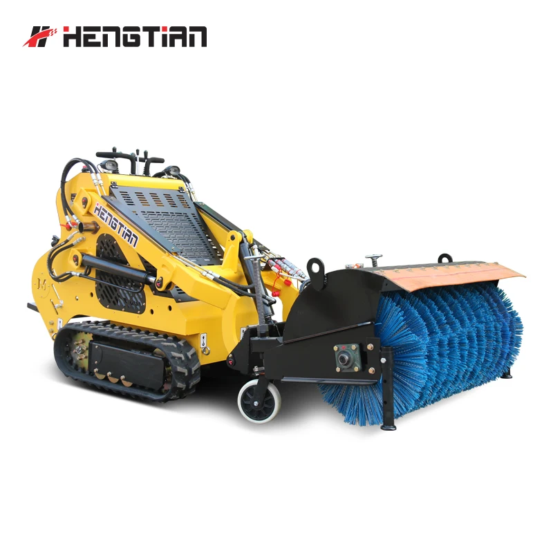 kehrmaschine track hoe mini road sweeper for ditching pilot rc  steering mounted control grader skid steer