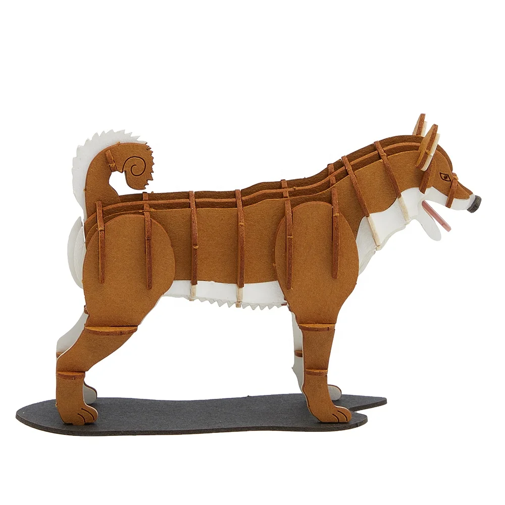 CUPUZ 3D креативная картонная головоломка для собак Модель-Shiba Inu животных DIY наборы игрушек и подарки