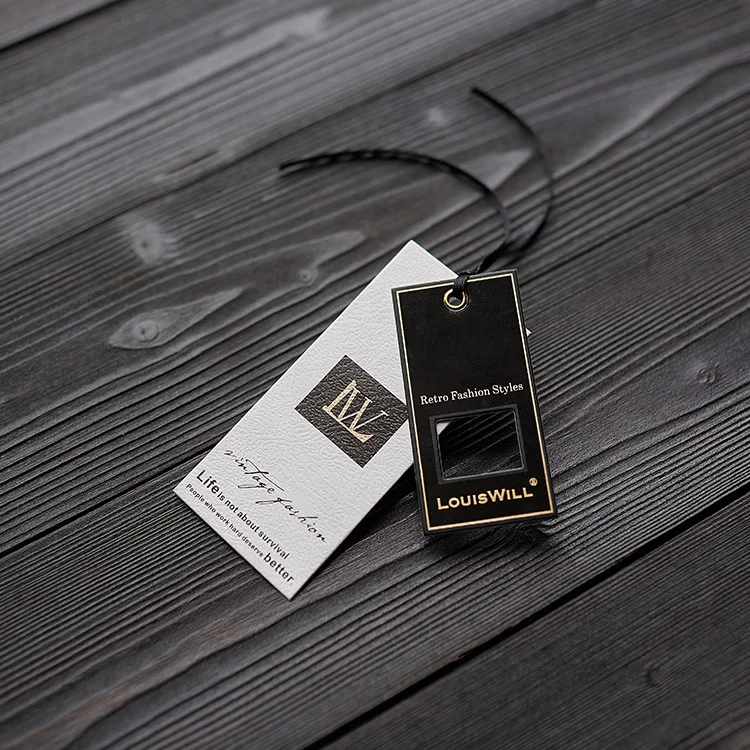 
Customized luxury garment hang tags with string white cardboard paper hang tag recycled paper hang tag for garment 