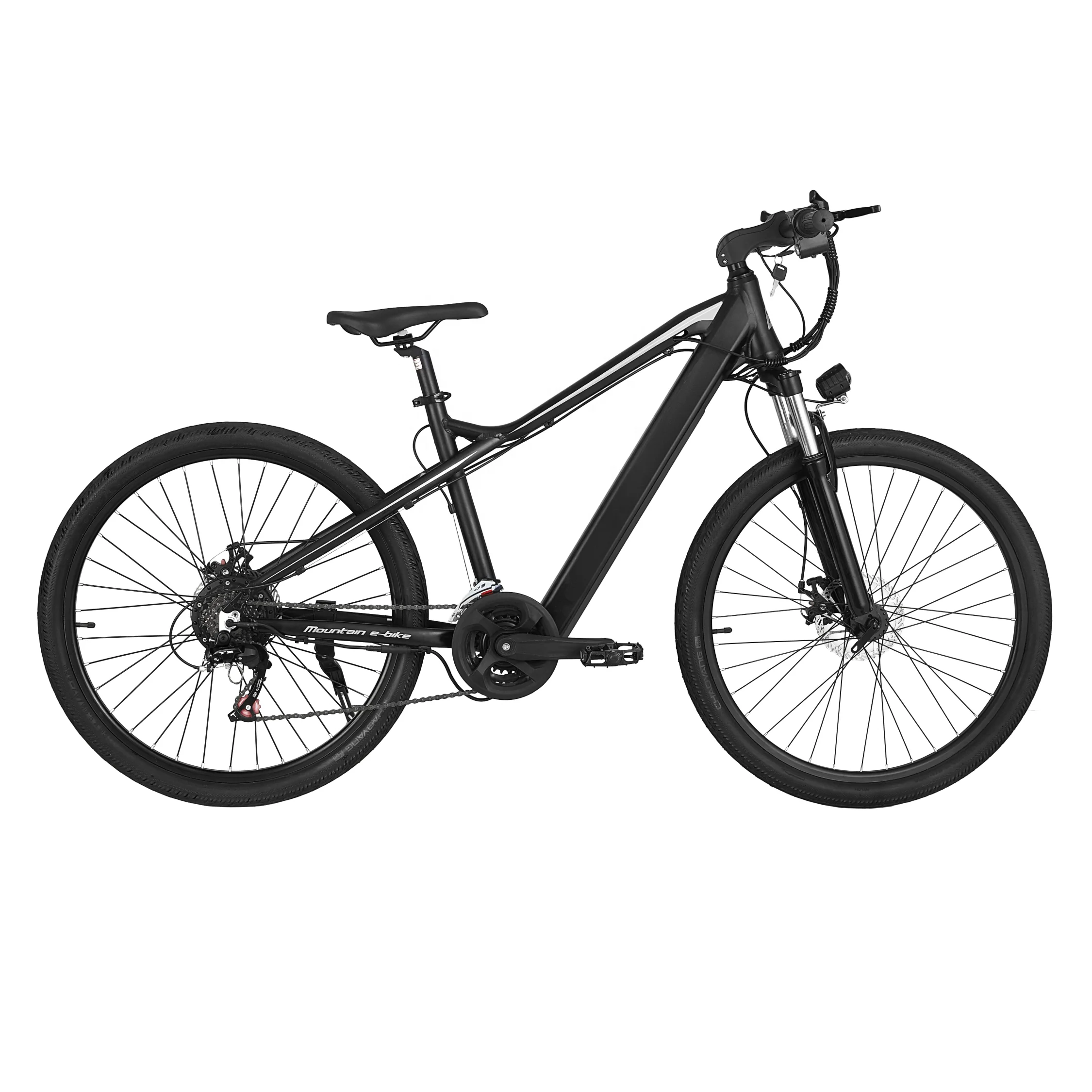 350w Road Ebike/high Carbon Steel Mountain Bike/black Electric Bike Bicycles For Adults Young People