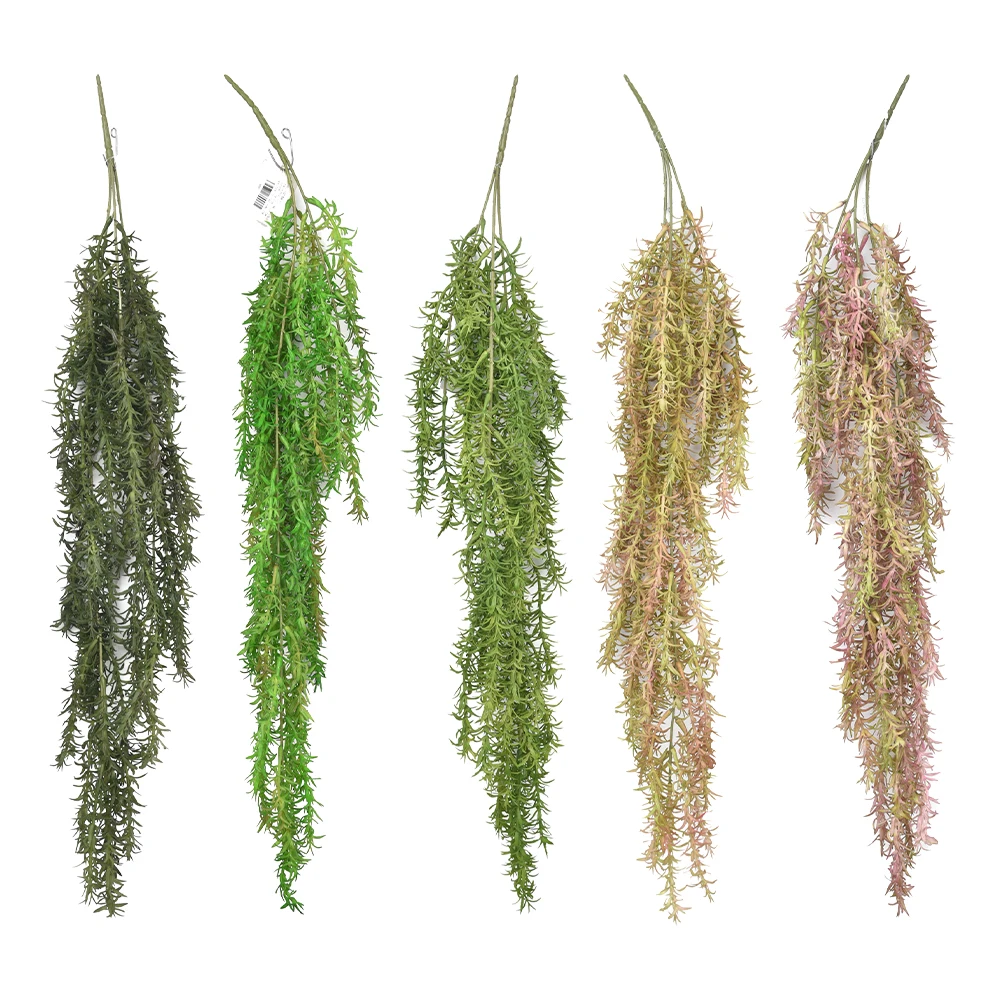 Wholesale indoor outdoor greenery artificial plant ivy vine fern leaves fake wall hanging plant for decor