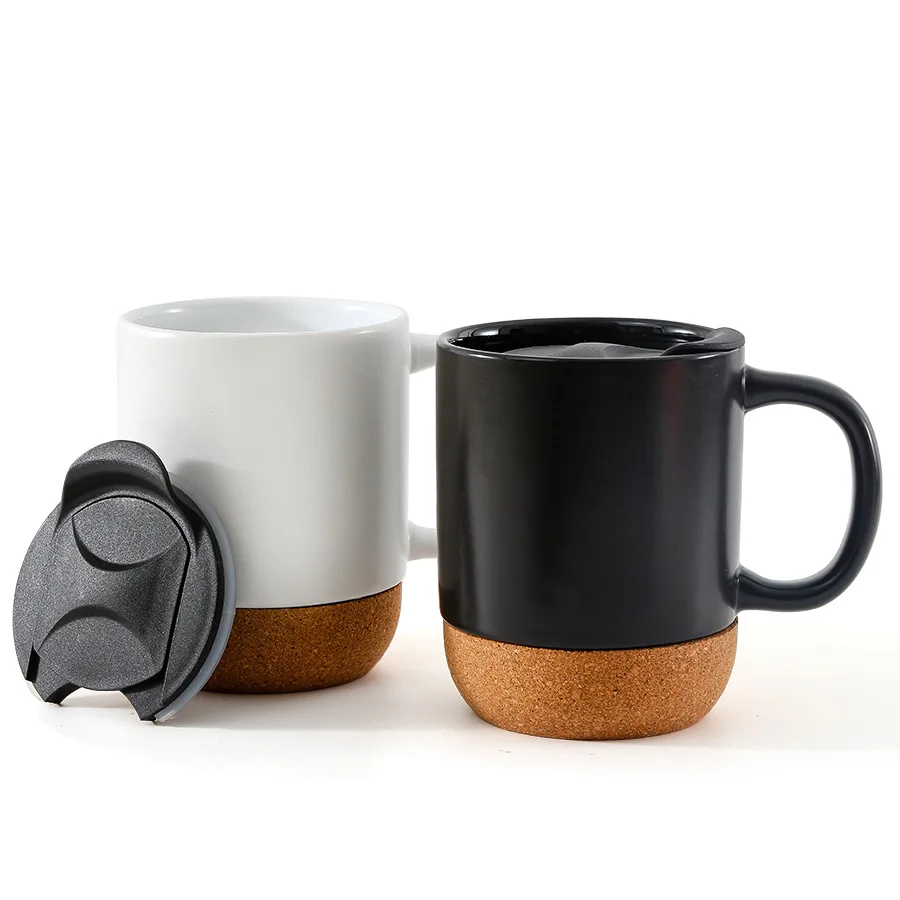 Wholesale 15 OZ Ceramic Coffee Mug with Insulated Cork Bottom Large Mug with Handle