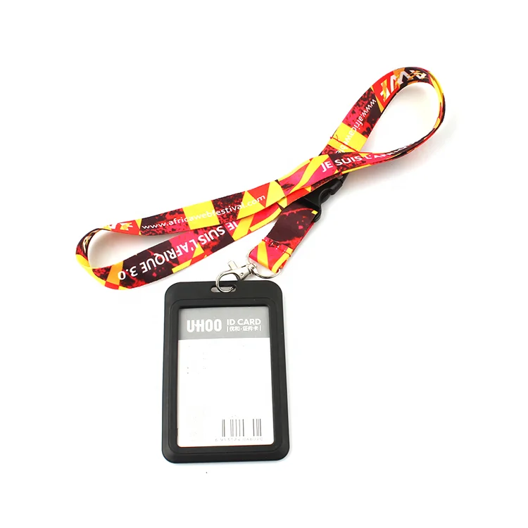Custom polyester lanyards sublimation bulk cheap lanyard with carabiner hook
