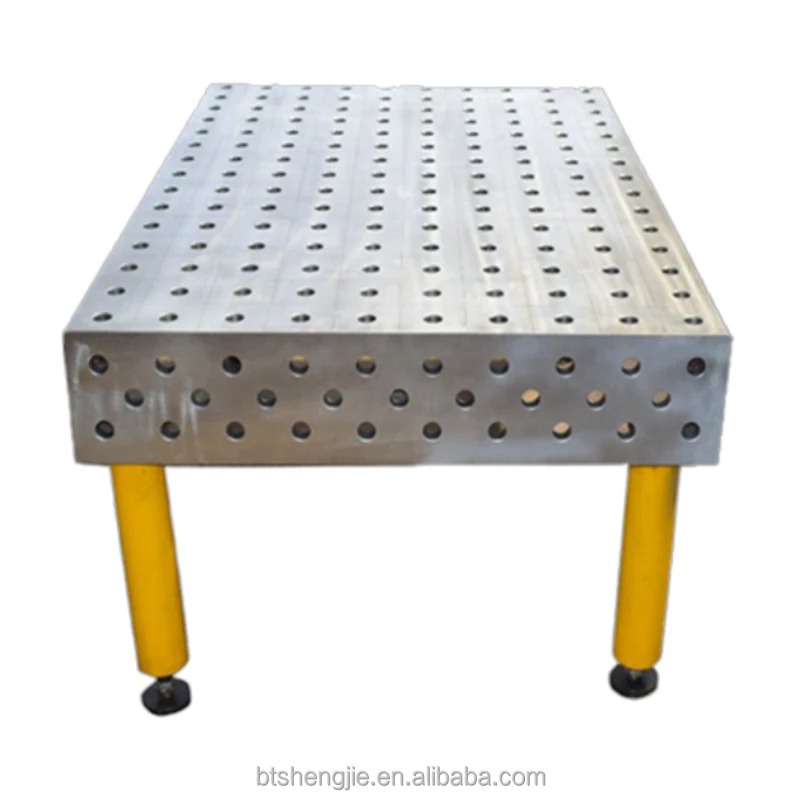 Cast Steel Iron Welding Table Reusable Fixture Rotating 3D Welding Table on Wheels