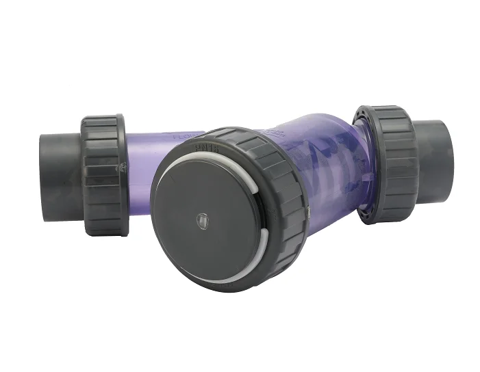 High Quality Plastic Check Valve for Water Filtration PVC Transparent Y Strainer Filter