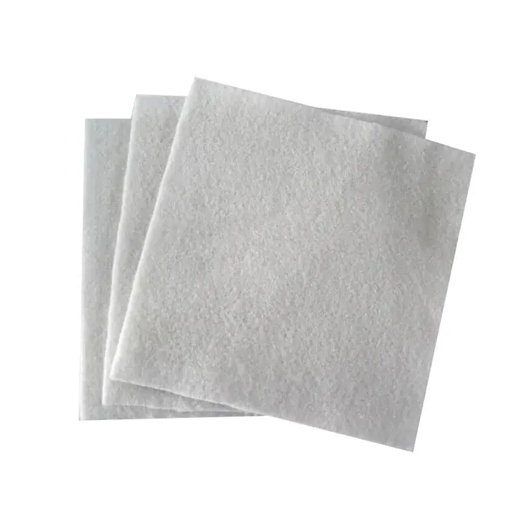 Factory Best selling non woven needle pouched geotextile scrap fabric for drainage road construction