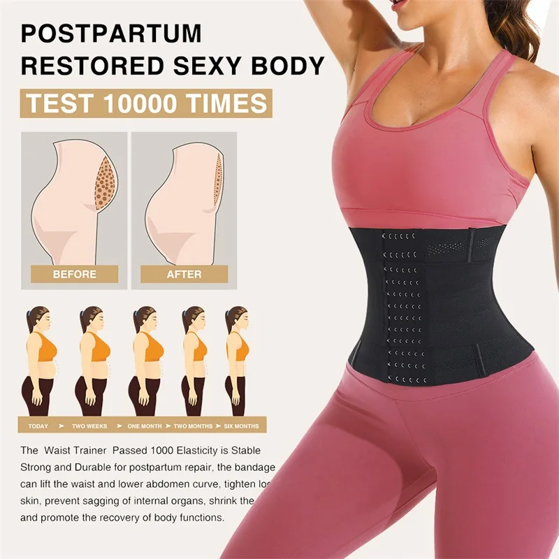 Custom Plus Size Body Latex Bandage Wrap Slim Double Belt Tummy Control Shapewear Waist Trainer Shaper for Women
