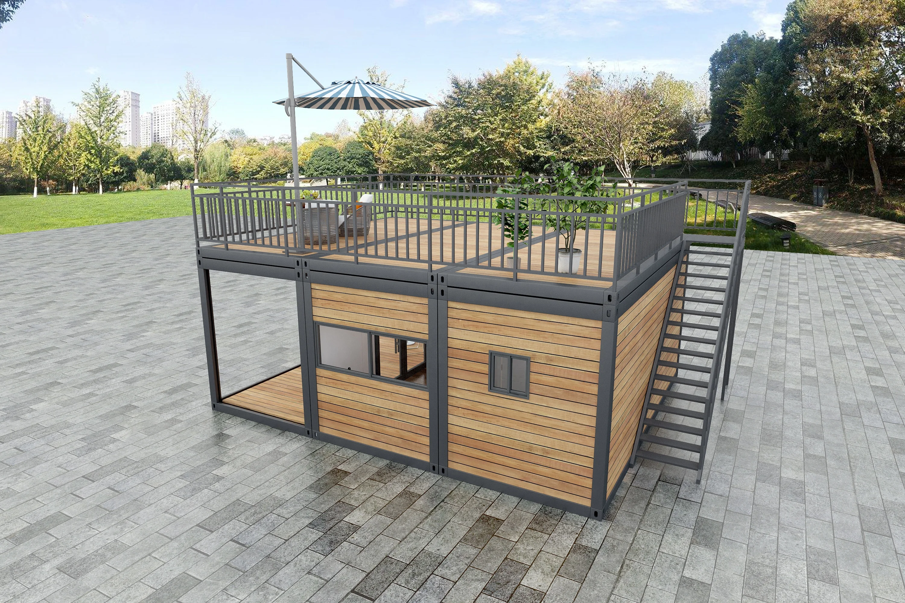 China modular low cost tiny prefab houses 2 bedroom steel 40 ft knock down flat pack 20ft iso CE shipping container frame