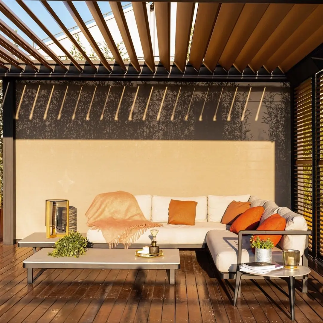 CLEARVIEW Motorized aluminum 6x4 profiles for pergolas para exterior awning kits waterproof Aluminum Pergola for house