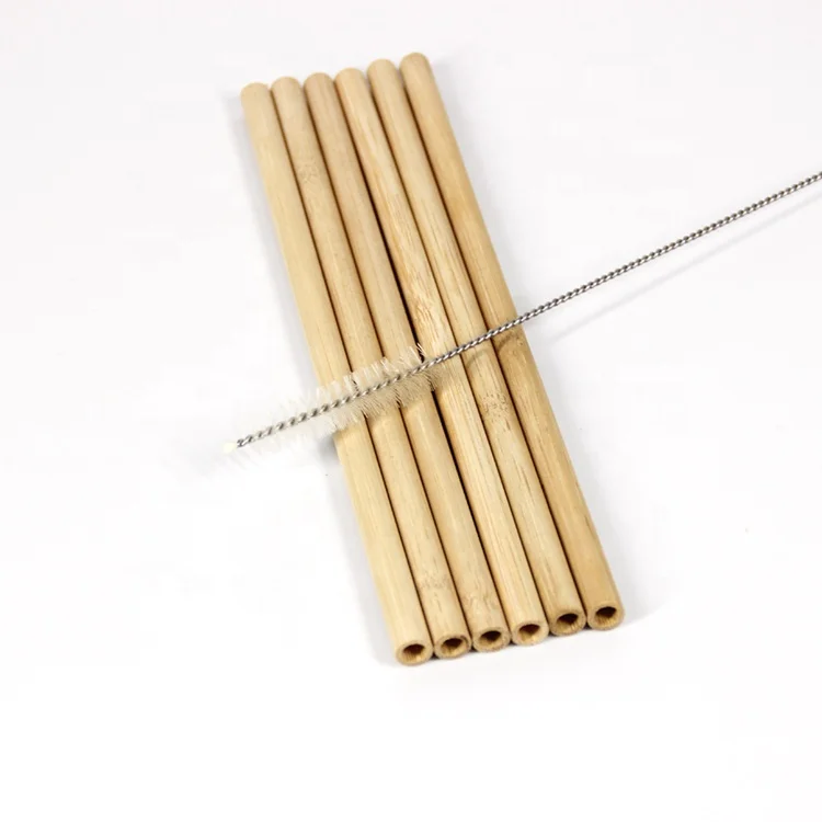 2023 New Reusable Straws Eco-friendly Bamboo Drinking Straw Zero Waste disposable bamboo straws