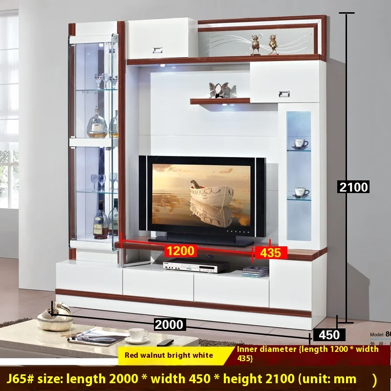 2025Latest Design Storage Display Rack Modern Wood Tv Stand Home Furniture Apartment Luxury Wall Unit Led Living Room Tv Cabinet