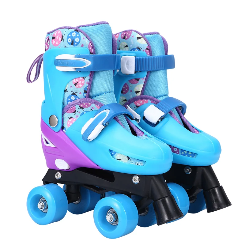 OEM 4 flashing wheels speed skate quad skates rollers shoes for kids