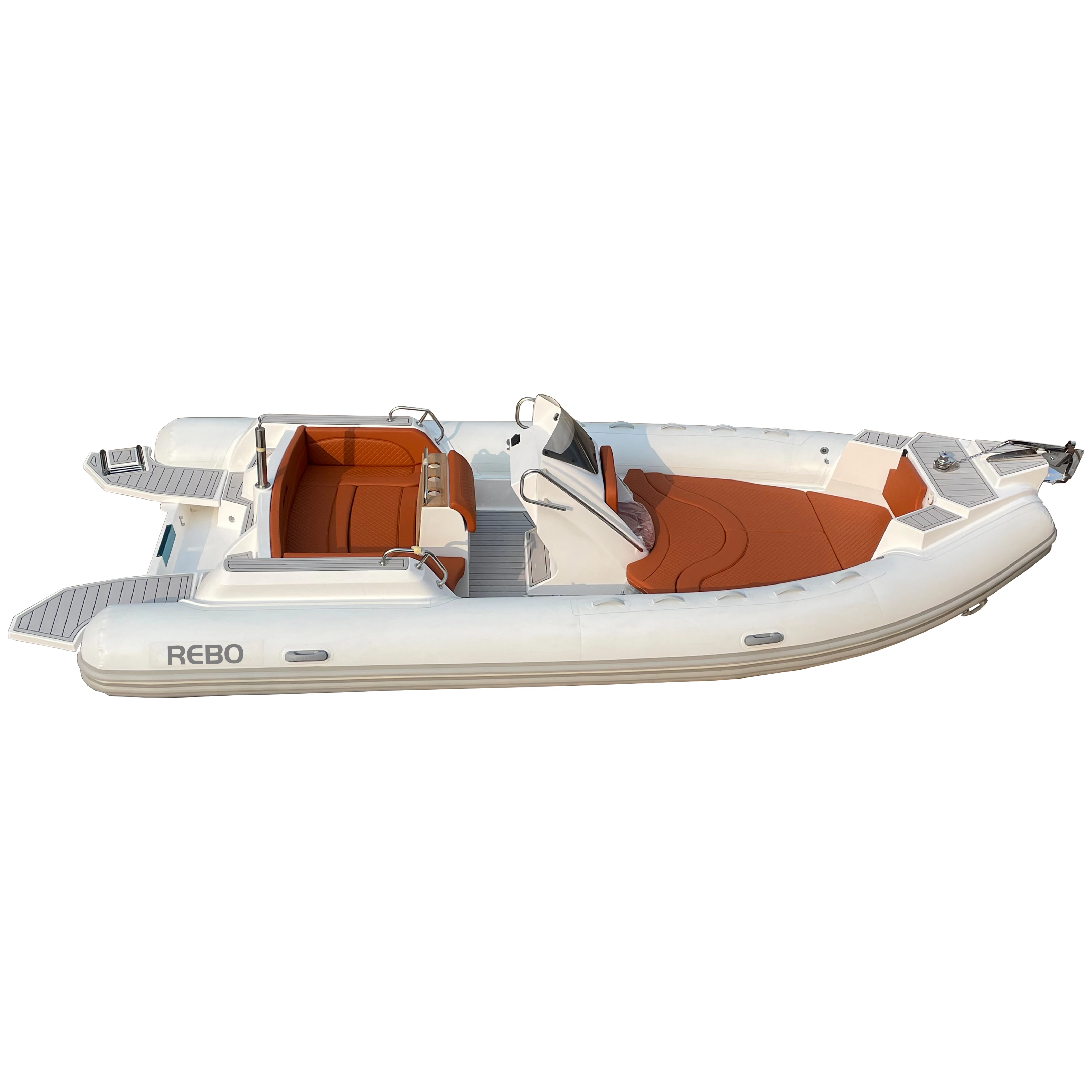 Luxury Patrol 22ft RIB 680 Fiberglass Inflatable RIB Boat ORCA Hypalon Boat