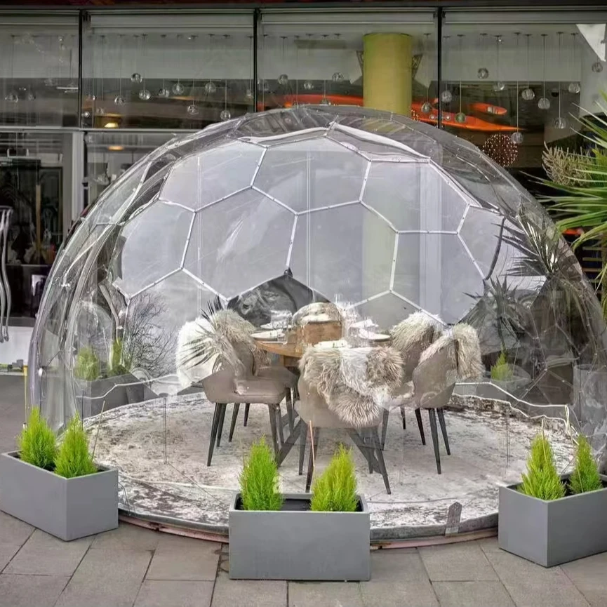 Resort Waterproof Pvc Dome Tent Igloo Double-coated PVC Fabric Easy Assembly Shelter