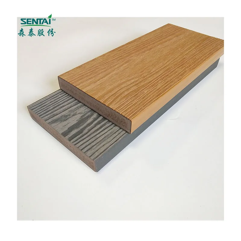 140*24mm anti-slip foamed PVC decking fireproof  ASA-PVC outdoor solid decking board high quality pvc outdoor flooring THM102