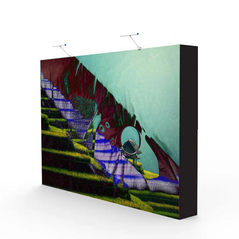 Custom Frameless Aluminum Fabric LED Light Box Wall-Mounted Advertising Poster Display Light Box