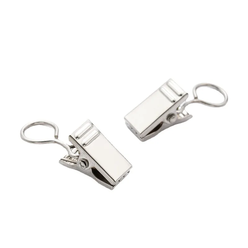 Heavy Duty Metal Curtain Clip Hook Curtain Hanging Clips Drapery Rod Clamps With Hook