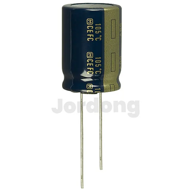 Электролитические конденсаторы низкого импеданса JORDONG 560uF 63V 20% Радиальный 7 5 мм 2160MA 5000H радиальный свинцовый Тип FC