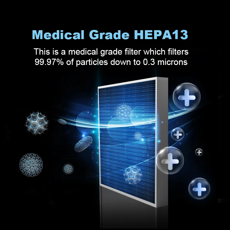  Good Quality hepa filter air purifier manufacturers CADR 320 UVC Smart Silent Air