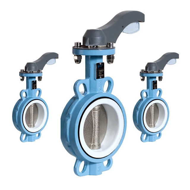 Stainless steel manual welded butterfly valve worm wafer  butterfly valve