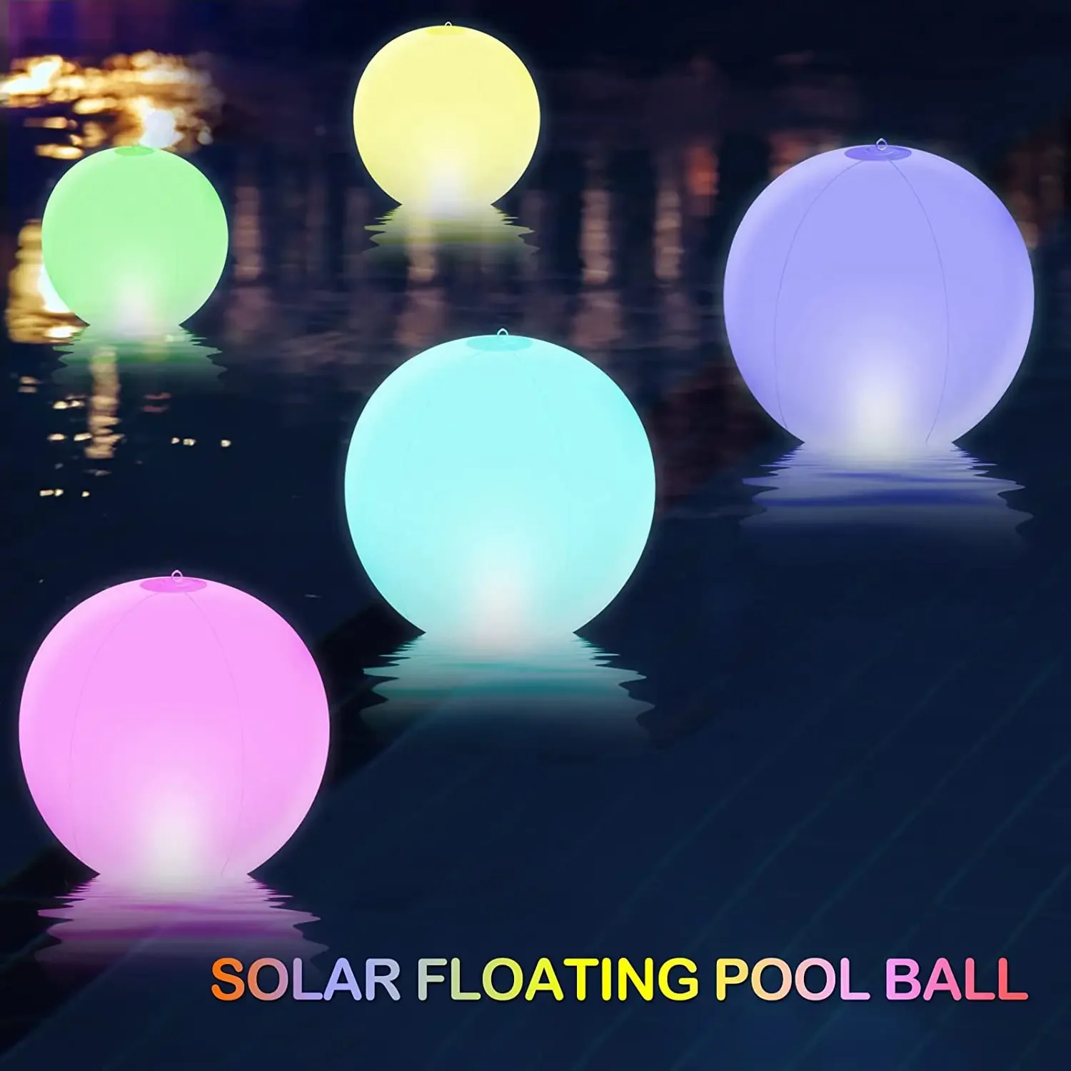 Led Luminous Ball Light Outdoor Lawn Floating Swimming Pool Decoration Night Lights Colorful Remote Control Toy Lamp