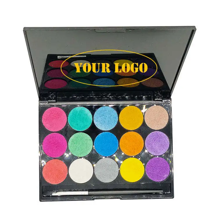 New arrival 15 color non toxic women makeup eyeshadow eye shadow highly pigmented eyeshow pallettes cake eyeliner palette