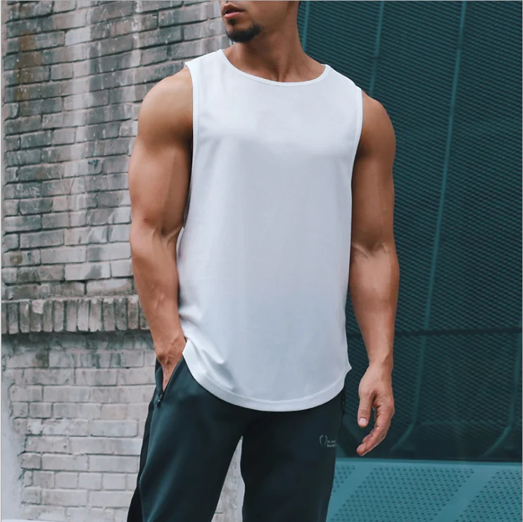 Muscle Gym Custom Polyester Sublimated Mens Sleeveless Tank Top Men Fitness