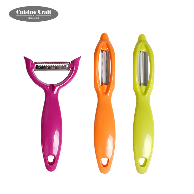 Набор из 3 цветных пластиковых ручных овощерезки, яблочные томаты