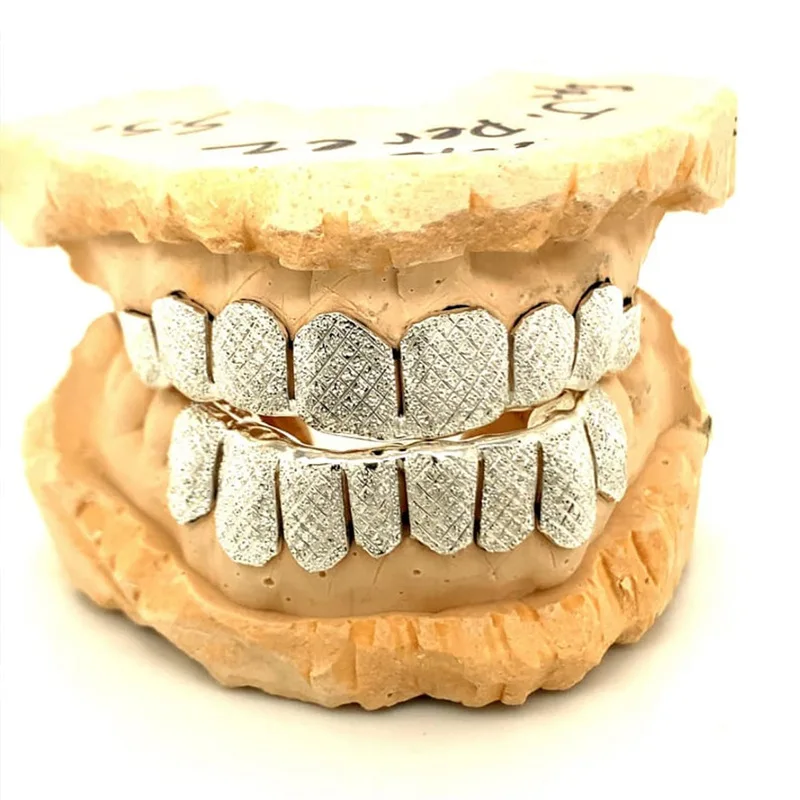 18K Gold Plated Moissanite Teeth Grillz Invisible 100% Pass The Diamond Test 925 Silver VVS Custom Hip Hop Iced Out Grillz