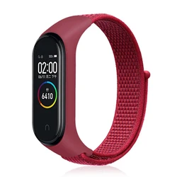 Chinber Nylon Adjustable Smart Watch Wrist Strap For Xiaomi Mi Band 4 3