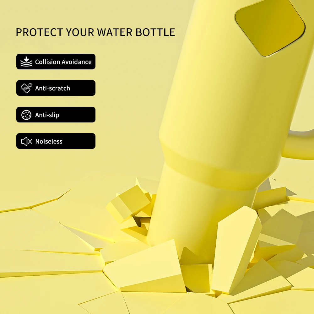 Anti-Skid Cup Water Bottle Bottom Protector Sleeve Cover Flexible Protective Silicone Bumper Boot for 40oz Tumbler Accessories