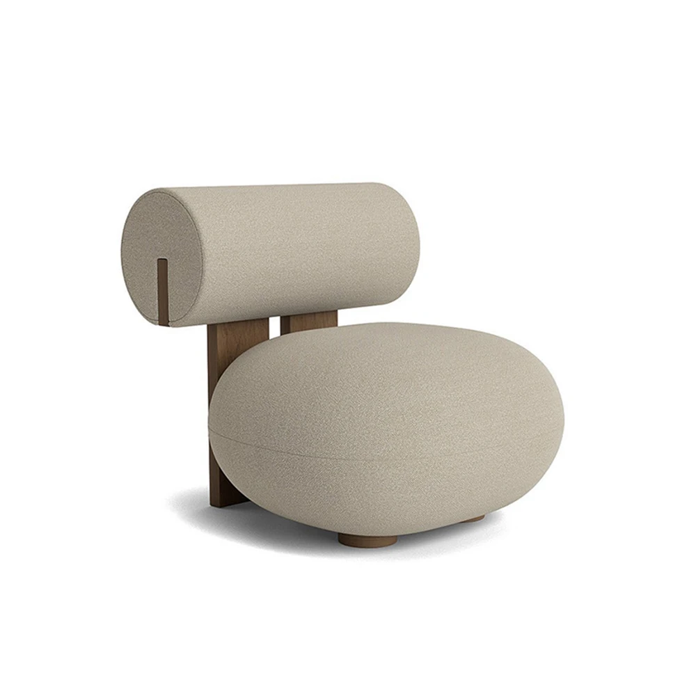 MIDOSO New modern simple high-end solid wood leisure chair living room lazy sofa chair