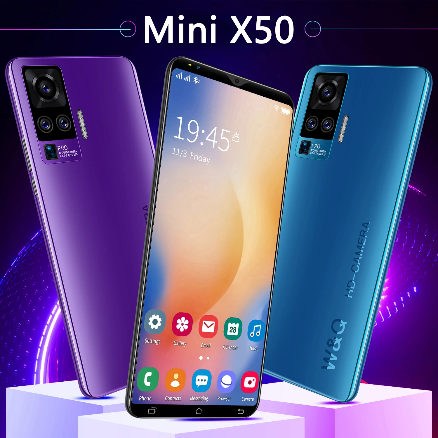  Смартфон Mini X50 4 5 дюйма 2 Sim-карты GPS-навигация сенсорный экран