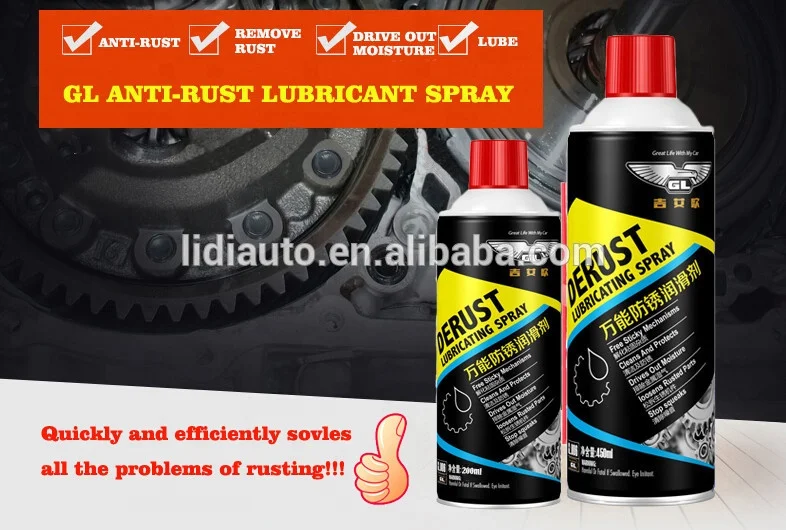 
GL Aerosol anti rust spray / industrial rust remover 