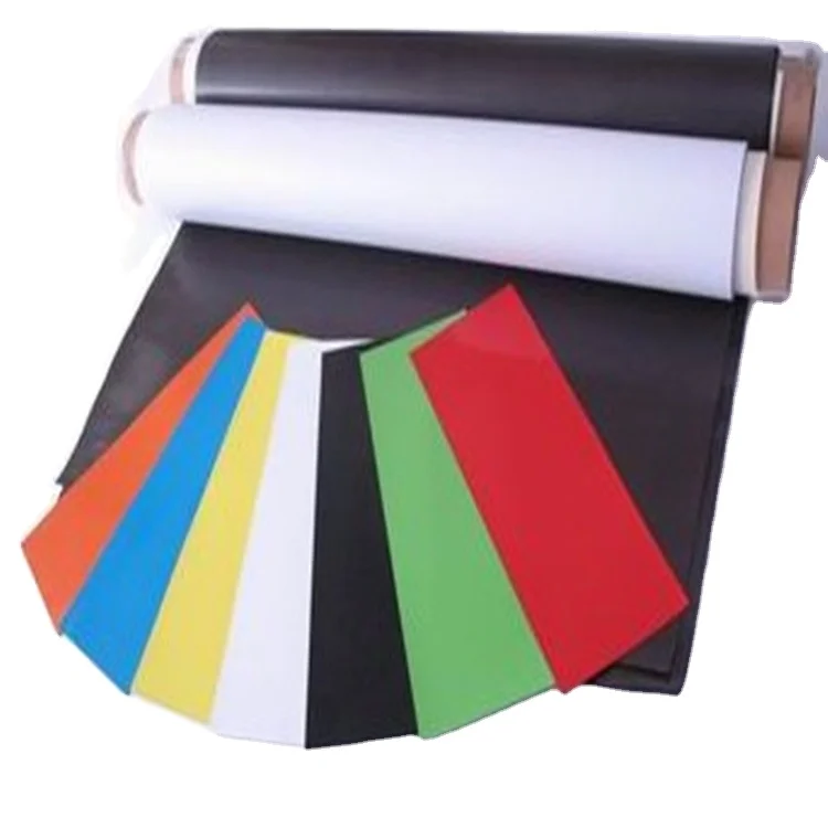 Soft permanent  A4 flexible rubber magnetic sheet with adhesive